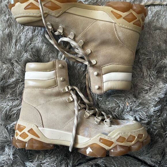 JIMMY CHOO Diamond x Hike ankle boots leather high top shoes rubber sneaker y2k - Picture 8 of 12